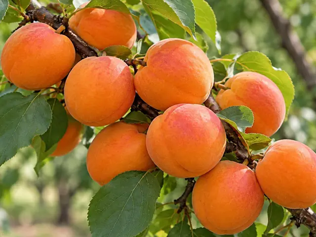 Prinokę abrikosai ant medžio – abrikosų kategorija